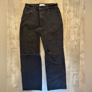 Abercrombie & Fitch 90’s Relaxed High Rise Black Jeans